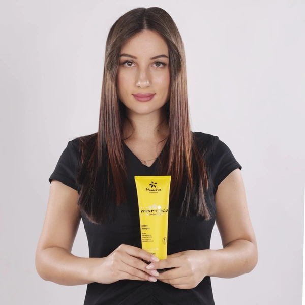 Floractive Professional Morocco Golden Shampoo, 250ml | Hydrating, Nourishing Shampoo | Moroccan Argan Oil for Frizz Control | Softness, Shine & Healthy Hair