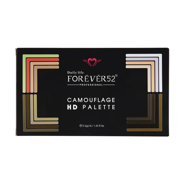 Forever52 Forever 52 16 Color Camouflage Pressed HD Palette | Conceal, Contour & Correct for All Skin Types | Light Weight |  Multi-purpose concealer | Easy to blend - CHP001