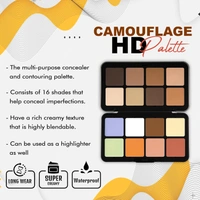 Forever52 Forever 52 16 Color Camouflage Pressed HD Palette | Conceal, Contour & Correct for All Skin Types | Light Weight |  Multi-purpose concealer | Easy to blend - CHP001