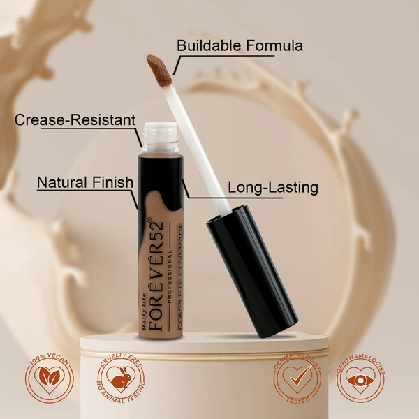 Forever52 Forever 52 Complete Coverage Concealer | Perfect for Dark Circles | Full Coverage & Hydration | Perfect for Deep Skin Tones | Long-lasting | Natural Finish | Flawless Skin | Lightweight Formula | Caramel- 005