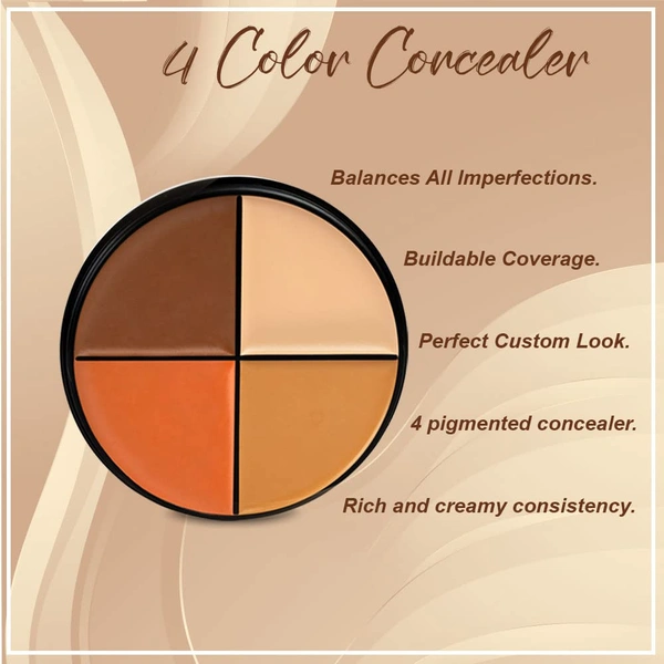 Forever52 Forever 52 Daily Life 4 Color Concealer | Versatile Concealer Palette | Flawless Coverage | Long-Lasting | Natural Finish | Lightweight | blendable texture | for All Skin Types | AC003 , 12g