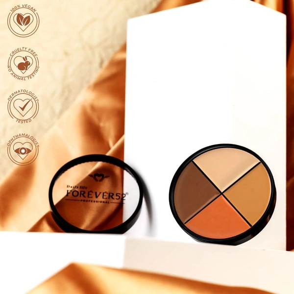 Forever52 Forever 52 Daily Life 4 Color Concealer | Versatile Concealer Palette | Flawless Coverage | Long-Lasting | Natural Finish | Lightweight | blendable texture | for All Skin Types | AC003 , 12g