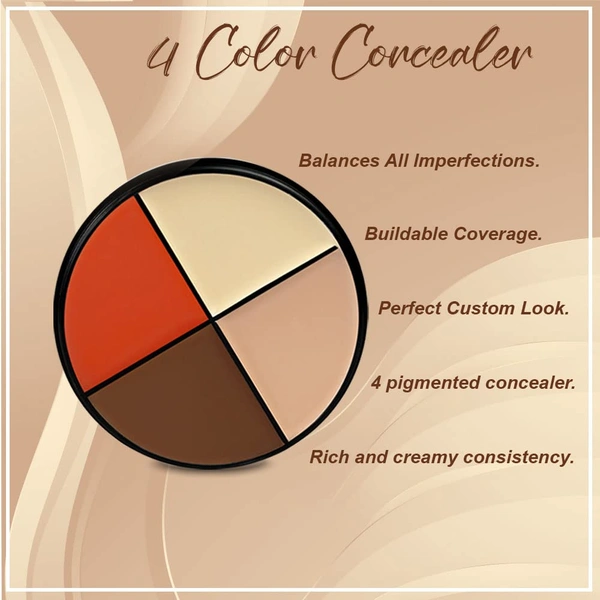 Forever52 Forever 52 Daily Life 4 Color Concealer | Versatile Concealer Palette | Flawless Coverage | Long-Lasting | Natural Finish | Lightweight | blendable texture | for All Skin Types | AC006 , 12g