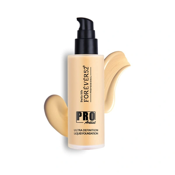 Forever52 Forever 52 Daily Life Pro Artist Ultra Definition Liquid Foundation , 60ml | Full Coverage Matte Foundation | Waterproof | Lightweight | Long Lasting | High Pigment | Honey-07