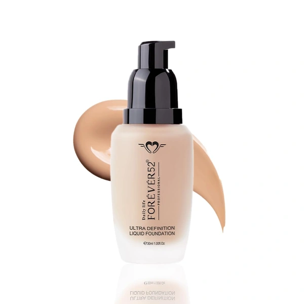 Forever52 Forever 52 Daily Life Ultra Definition Liquid Foundation , 30ml | Flawless, Lightweight Coverage | Medium To Fair Shade | Long Lasting | Creamy Foundation | Custard-12