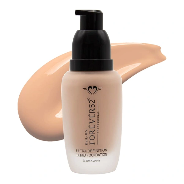 Forever52 Forever 52 Daily Life Ultra Definition Liquid Foundation , 30ml | High Coverage, Lightweight & Long-Lasting Finish | Medium Shade | Matte Full Coverage | Flawless Finish | Pralines Cake-06