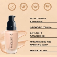 Forever52 Forever 52 Daily Life Ultra Definition Liquid Foundation , 30ml | High Coverage, Lightweight & Long-Lasting Finish | Medium Shade | Matte Full Coverage | Flawless Finish | Pralines Cake-06
