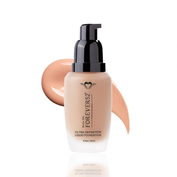 Forever52 Forever 52 Daily Life Ultra Definition Liquid Foundation , 30ml | High Coverage, Lightweight & Long-Lasting Finish | Medium Shade | Flawless Finish | Weightless Creamy Foundation | Sundae-07