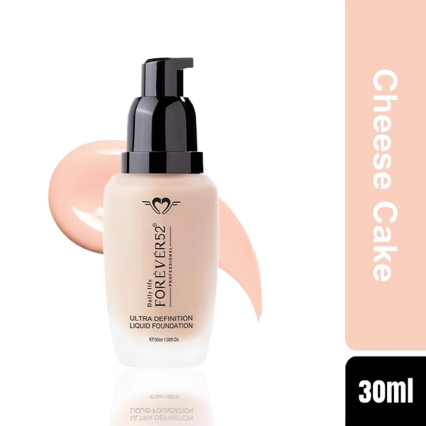 Forever52 Forever 52 Daily Life Ultra Definition Liquid Foundation , 11ml | Flawless, Long-Lasting Coverage | Fair Shade | Weightless Creamy Foundation | Lightweight | Cheese Cake-11