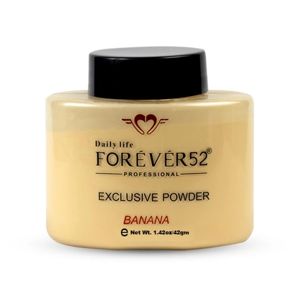 Forever52 Forever 52 Exclusive Banana Powder - FBE001 | Brightening & Long-Lasting Setting Powder | Lightweight Formula | Reduces Shine | Matte Finish Look | 42g