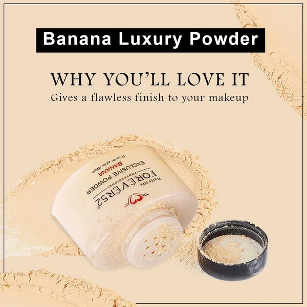 Forever52 Forever 52 Exclusive Banana Powder - FBE001 | Brightening & Long-Lasting Setting Powder | Lightweight Formula | Reduces Shine | Matte Finish Look | 42g