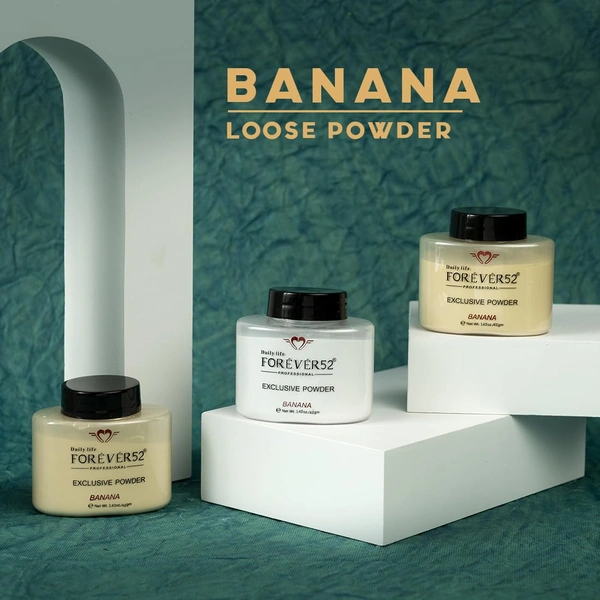 Forever52 Forever 52 Exclusive Banana Powder - FBE001 | Brightening & Long-Lasting Setting Powder | Lightweight Formula | Reduces Shine | Matte Finish Look | 42g