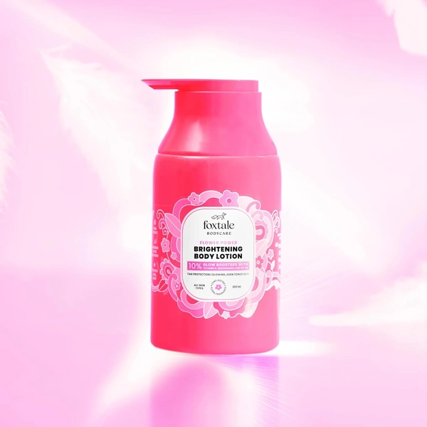 Foxtale Brightening Body Lotion - 200ml | Vitamin C+ Niacinamide & SPF 30 | Long Lasting Floral Fragrance | Even Skin Tones | Reduces Pigmentation | Lightweight & Non-Sticky | UV Protection Lotion | All Skin Type
