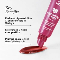 Foxtale Brightening SPF30 Lip Balm - 12g | with Peptides, Vitamin C & Hyaluronic Acid | Reduces Pigmentation | Brightens Lips | Prevents Chapped Lips |Protects with SPF 30 | Smooth & Soft Lips | Shade - Light Mauve Glaze