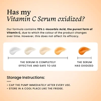 Foxtale Brightening Vitamin C Face Serum - 30ml  | 15% L-Ascorbic Acid) + Vitamin E |  Reduced Dark Spots | Balance Uneven Skin Tones | Moisturizing Serum | Fades Pigmentation | All Skin Types
