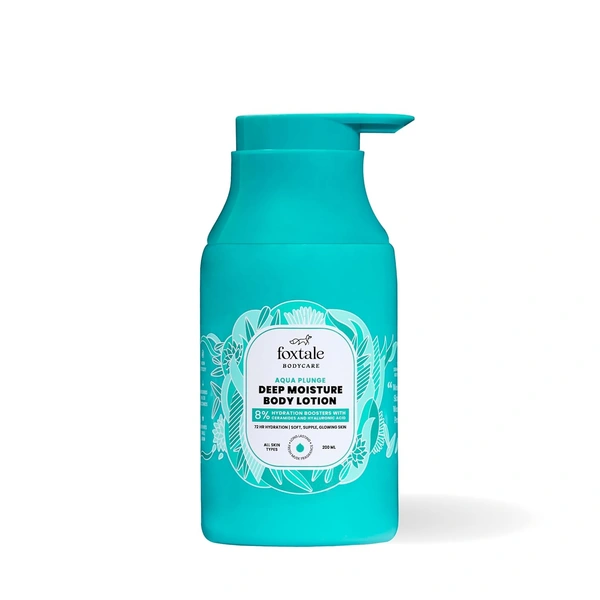 Foxtale Deep Moisture Body Lotion - 200ml | with Hyaluronic Acid & Ceramides | 72-hour Hydration | Provides Deep Hydration | Long Lasting Musk Fragrance | Lightweight | For All Skin Type