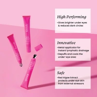 Foxtale Firming Eye Gel - 20ml | with Peptides, Algae, Provitamin B5 | Fades Dark Circles | Reduce Fine Lines | Hydrating Eye Gel | Youthful Eyes | For All Skin Types