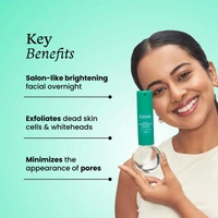 Foxtale Overnight Glow Mask 30ml | Salon like Brightening Facial Overnight | Night Mask for Glowing Skin | Reduces Blackheads, Whiteheads | Minimize Appearance of Pores | For All Skin Types