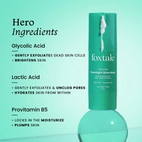 Foxtale Overnight Glow Mask 30ml | Salon like Brightening Facial Overnight | Night Mask for Glowing Skin | Reduces Blackheads, Whiteheads | Minimize Appearance of Pores | For All Skin Types