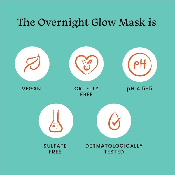 Foxtale Overnight Glow Mask 30ml | Salon like Brightening Facial Overnight | Night Mask for Glowing Skin | Reduces Blackheads, Whiteheads | Minimize Appearance of Pores | For All Skin Types