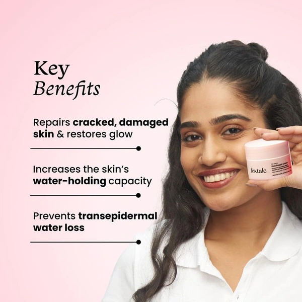 Foxtale Skin Repair Cream - 50g | Olive Leaf Extract, Provitamin B5 and Niacinamide | Nourishes & Soothes Deeply | Repair Damages Skin Barrier | For Glowing Skin | Normal To Dry, Sensitive Skin