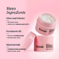 Foxtale Skin Repair Cream - 50g | Olive Leaf Extract, Provitamin B5 and Niacinamide | Nourishes & Soothes Deeply | Repair Damages Skin Barrier | For Glowing Skin | Normal To Dry, Sensitive Skin
