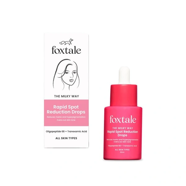 Foxtale Spot Reduction Serum - 30ml | With 3% Tranexamic Acid , Encapsulated Peptides , Niacinamide | Reduces Marks, Dark Spots & Hyperpigmentation | Evens Out Skin Tone | Keeps Skin Hydrates | For All Skin Types