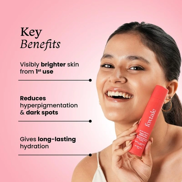 Foxtale Vitamin C Super Glow Moisturizer - 50ml | with Niacinamide & Peptides | Reduces Pigmentation & Dark Spots | Brightens Skin | Hydrating Skincare | for All Skin Types