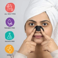 Furr Charcoal Nose Strips (3 Pack) | Blackhead & Oil Removal | Enriched with Aloe Vera & Tea Tree Oil | Deep Pore Cleansing | Gentle on Skin |