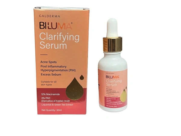 Galderma Biluma Clarifying Serum 30ml | Advanced Radiance Formula with Tranexamic Acid, Alpha Arbutin & Niacinamide | Brightens, Reduces Dark Spots & Pigmentation