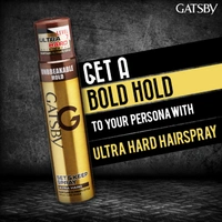 Gatsby Set & Keep Ultra Hard Hair Spray 250ml | Strong Hold, Non-Sticky Finish, and Long-Lasting Control for Any Look