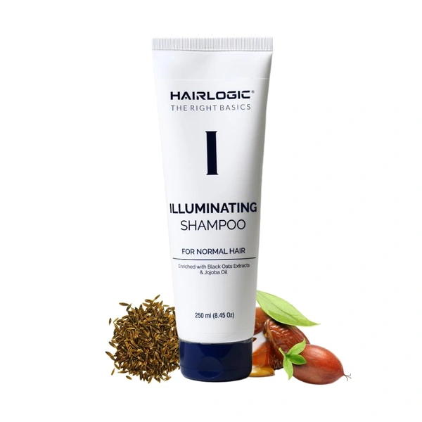 Hair Logic Illuminating Sampoo 250 ml | Shine-Boosting Formula for Normal Hair | Sulfate-Free & Frizz Control | Nourishes & Softens | Ideal for Daily Use