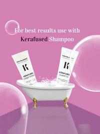 Hair Logic Kerafused Conditioner 250 ml with Wheat Protein | Hydrolyzed Keratin & Seastar Collagen | Smooth, Shiny & Frizz-Free, Straight | Strong & Nourished Hair