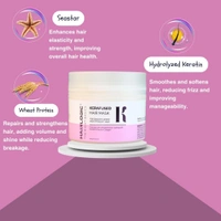 Hair Logic Kerafused Hair Mask 200g | Smooth, Shiny & Straight Hair | Enriched with Wheat Protein, Hydrolyzed Keratin & Seastar Collagen | Deep Repair & Frizz Control