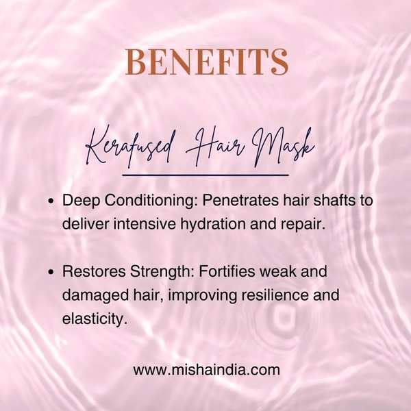 Hair Logic Kerafused Hair Mask 200g | Smooth, Shiny & Straight Hair | Enriched with Wheat Protein, Hydrolyzed Keratin & Seastar Collagen | Deep Repair & Frizz Control