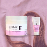 Hair Logic Kerafused Hair Mask 200g | Smooth, Shiny & Straight Hair | Enriched with Wheat Protein, Hydrolyzed Keratin & Seastar Collagen | Deep Repair & Frizz Control