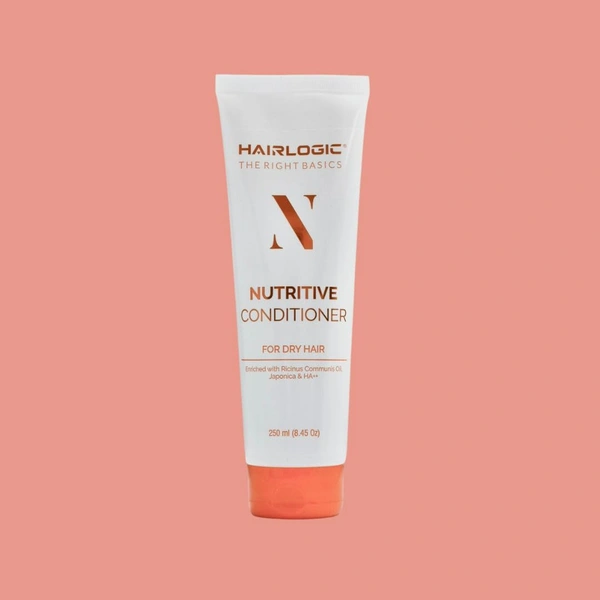 Hair Logic Nutritive Conditioner 250ml with Ricinus Communis Oil | Japonica Extract & HA++ | Deep Nourishment & Moisture | Shine & Frizz-Free Dry Hair