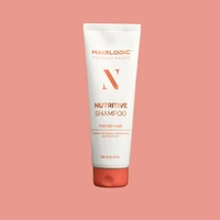 Hair Logic Nutritive Sampoo 250ml with Ricinus Communis Oil | Japonica Extract & HA++ | Deep Nourishment & Moisture | Shine & Frizz-Free Dry Hair