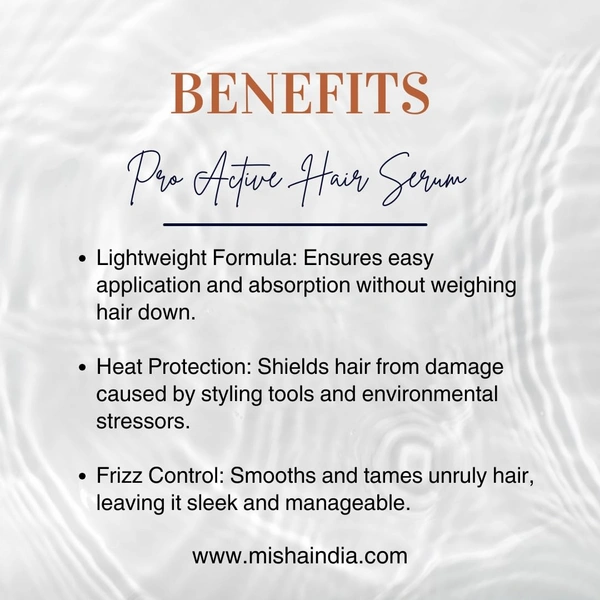Hair Logic Proactive Hair Serum 50ml | Nourishes, Strengthens & Adds Shine | Enriched with Jojoba, Moringa & Avocado Oils | Lightweight, Non-Greasy Formula