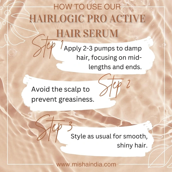 Hair Logic Proactive Hair Serum 50ml | Nourishes, Strengthens & Adds Shine | Enriched with Jojoba, Moringa & Avocado Oils | Lightweight, Non-Greasy Formula