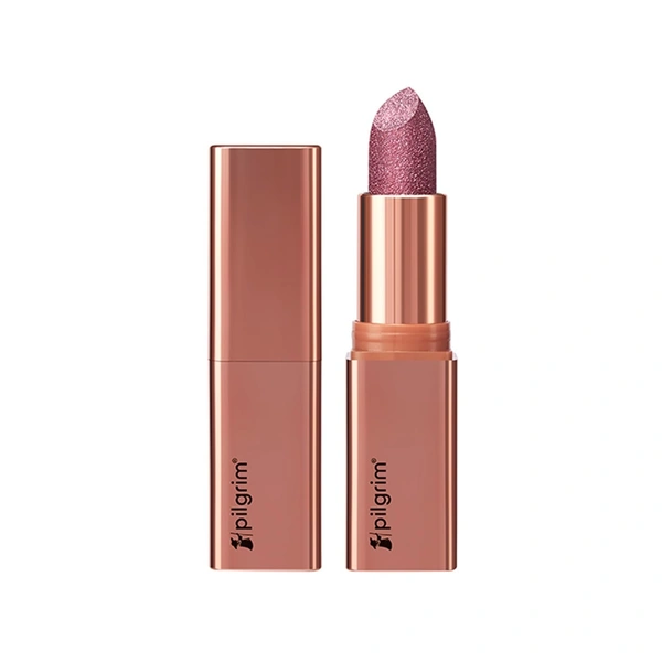 Pilgrim Glitter Lipstick Dubai luxury lifestyle -08 Her Highness 4.2g | Glitter-Infused Matte Finish | Enriched with Vitamin E & Olive Oil | Non-Drying & Long-Lasting | Suitable for All Skin Types