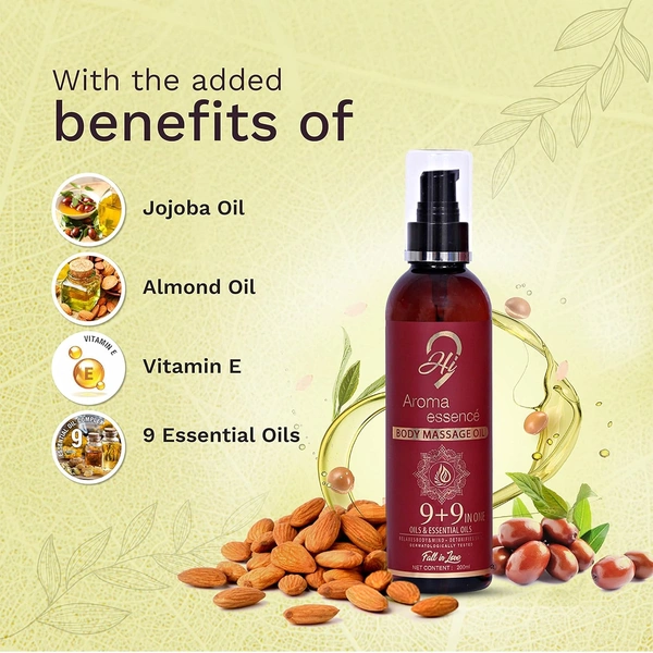 Hi9 Aroma Essence Body Massage Oil 200ml | Relaxing & Nourishing Aromatherapy
