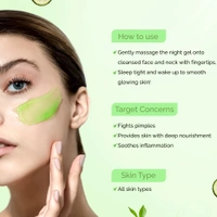 Hi9 Green Tea Night Gel 50g - Refresh, Rejuvenate & Calm Your Skin Overnight