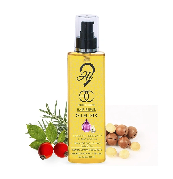 Hi9 Hair Repair Oil Elixir 100ml With Rosemary & Macadamia For Restore & Strengthen Damaged Hair | Nourish & Revitalize Hair | Rejuvenate Damaged Hair