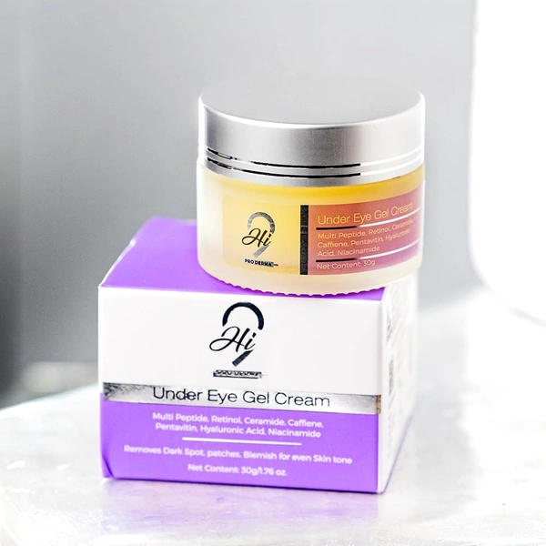 Hi9 Pro Derma Under Eye Gel Cream 30g | Retinol & Caffeine Hydrating Eye Gel | Dark Circles, Puffiness & Wrinkle Care | Lightweight Anti-Aging Eye Cream for Men & Women