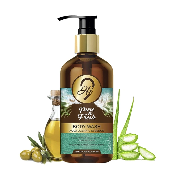 Hi9 Pure & Fresh Body Wash With Aloe Vera  for Moisturizing Refreshing & Soft Skin,300ml