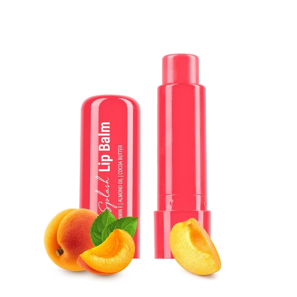 Hilary Rhoda Colour Splash Lip Balm (Apricot, 3g) - SPF 15 | Nourishing Lip Treatment with Vitamin E & Cocoa Butter for Soft | Hydrated Lips | Sun Protection & Apricot Flavor.