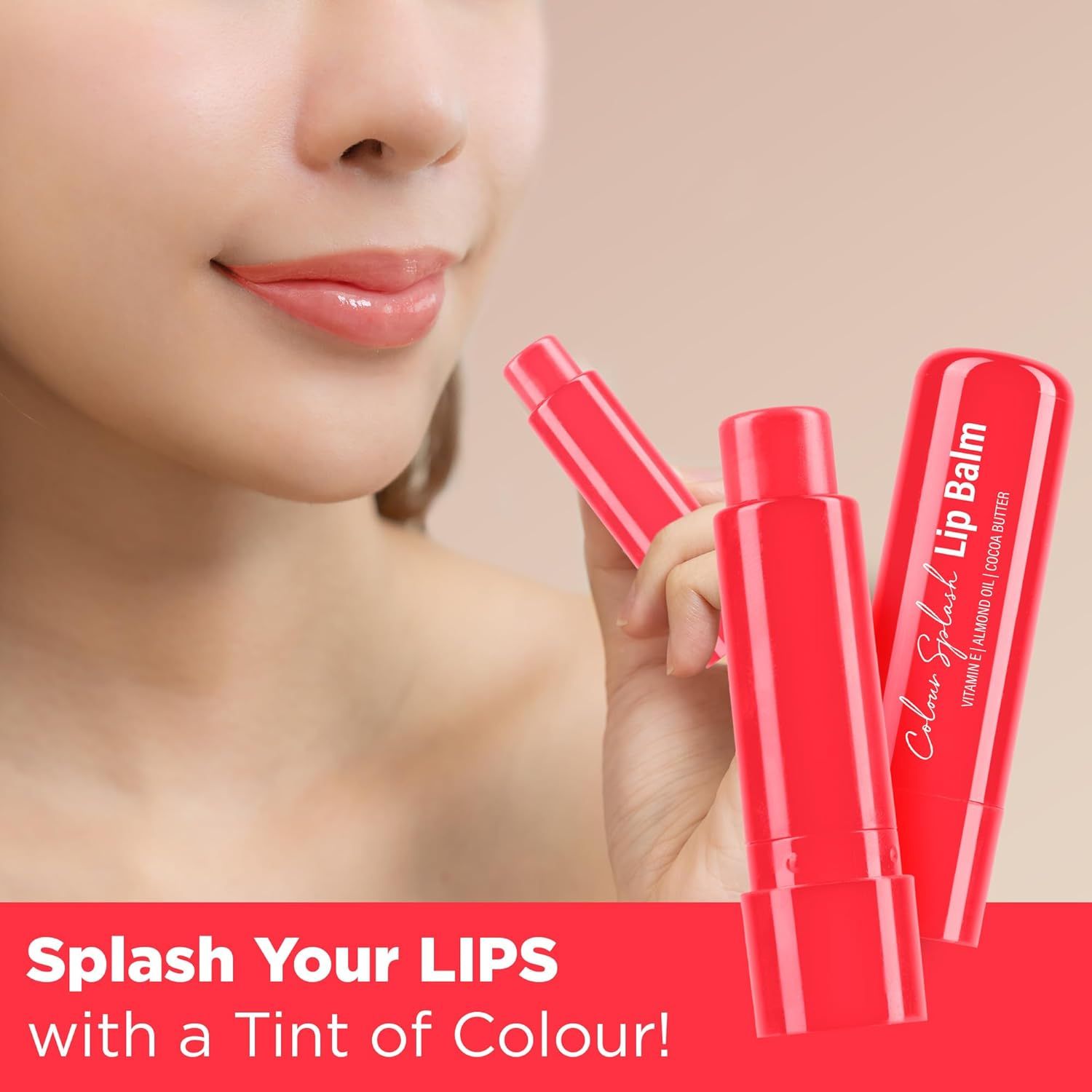 Hilary Rhoda Colour Splash Lip Balm (Apricot, 3g) - SPF 15, with