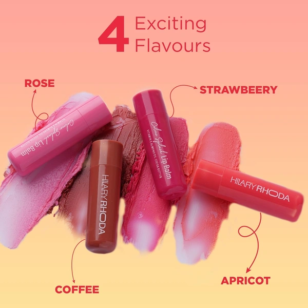 Hilary Rhoda Colour Splash Lip Balm (Apricot, 3g) - SPF 15 | Nourishing Lip Treatment with Vitamin E & Cocoa Butter for Soft | Hydrated Lips | Sun Protection & Apricot Flavor.