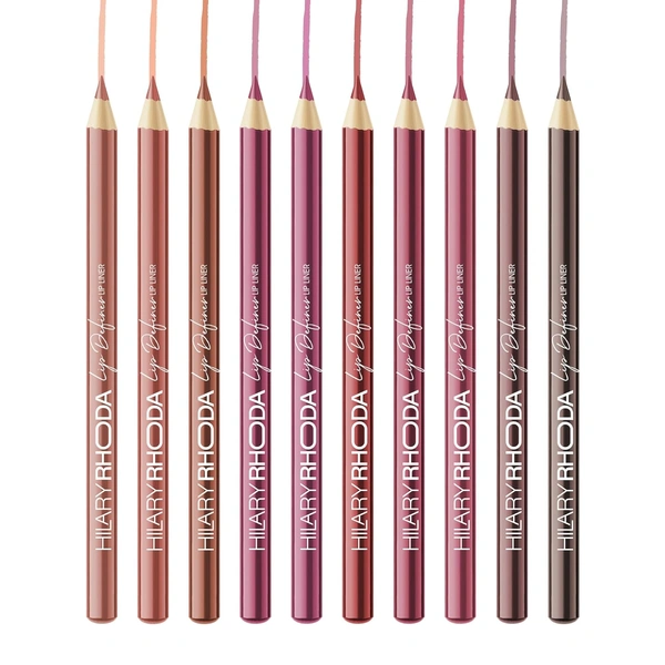 Hilary Rhoda T Hilary Rhoda Lip Definer Lip Liner Set of 10 1.2g Each | Smooth One Swipe Application | Long-Lasting & Smudge-Proof Formula | Matte Finish Multicolor Lip Pencil Set